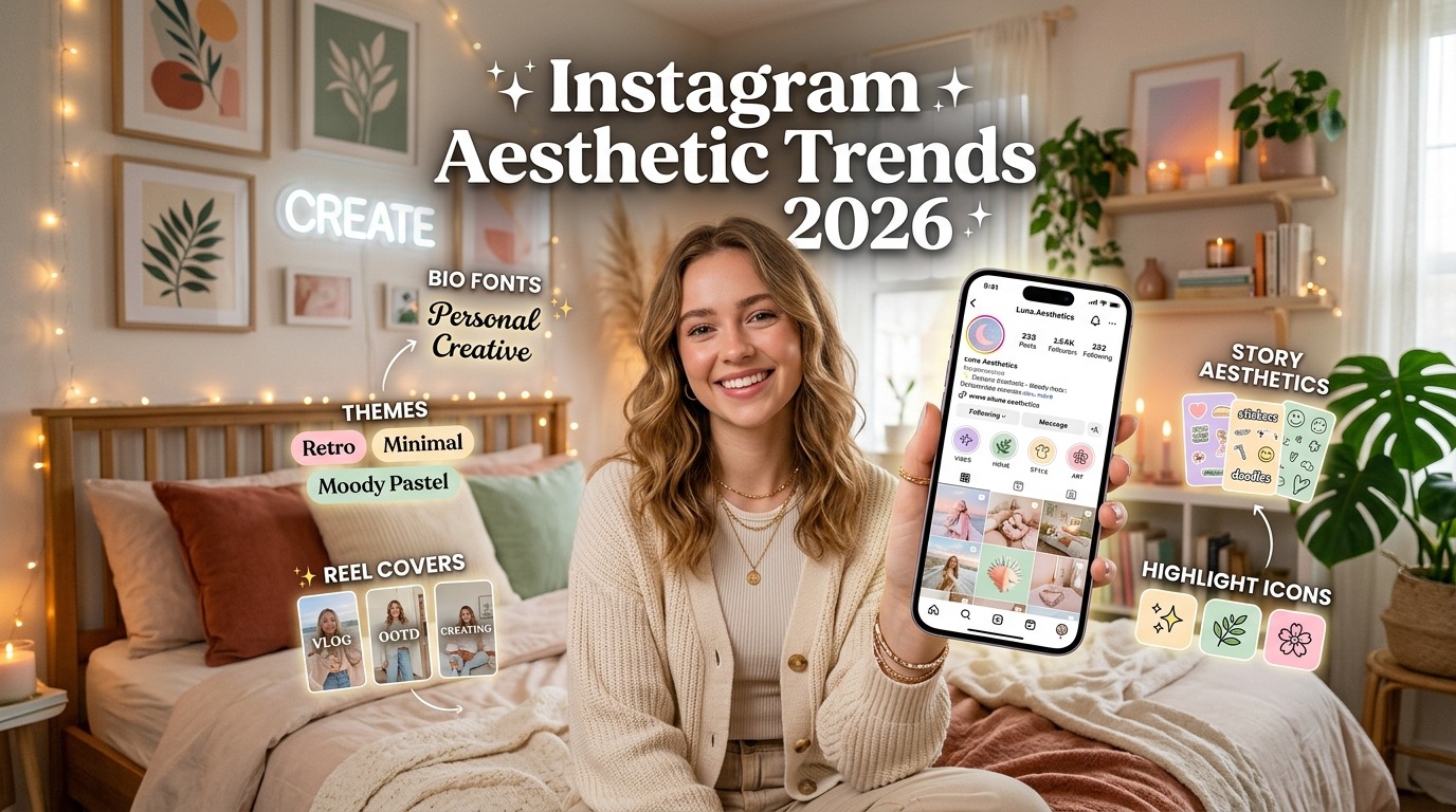 Instagram Aesthetic Trends 2026: Fonts, Bios, Themes & Profile Styling